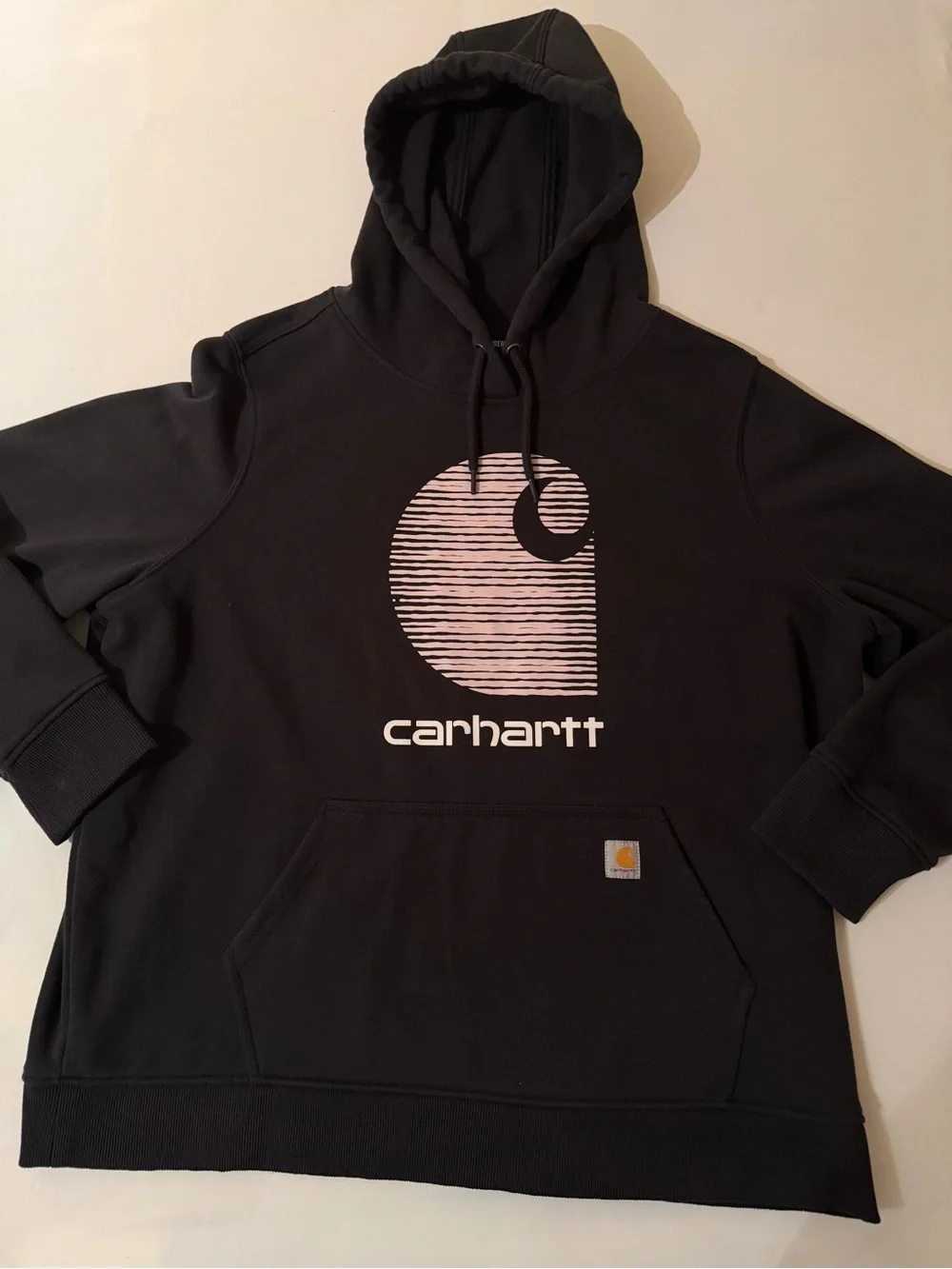 Carhartt Women’s XXL (20) Black Hoodie Heavy Weight Cotton Kangaroo Pocket 0311